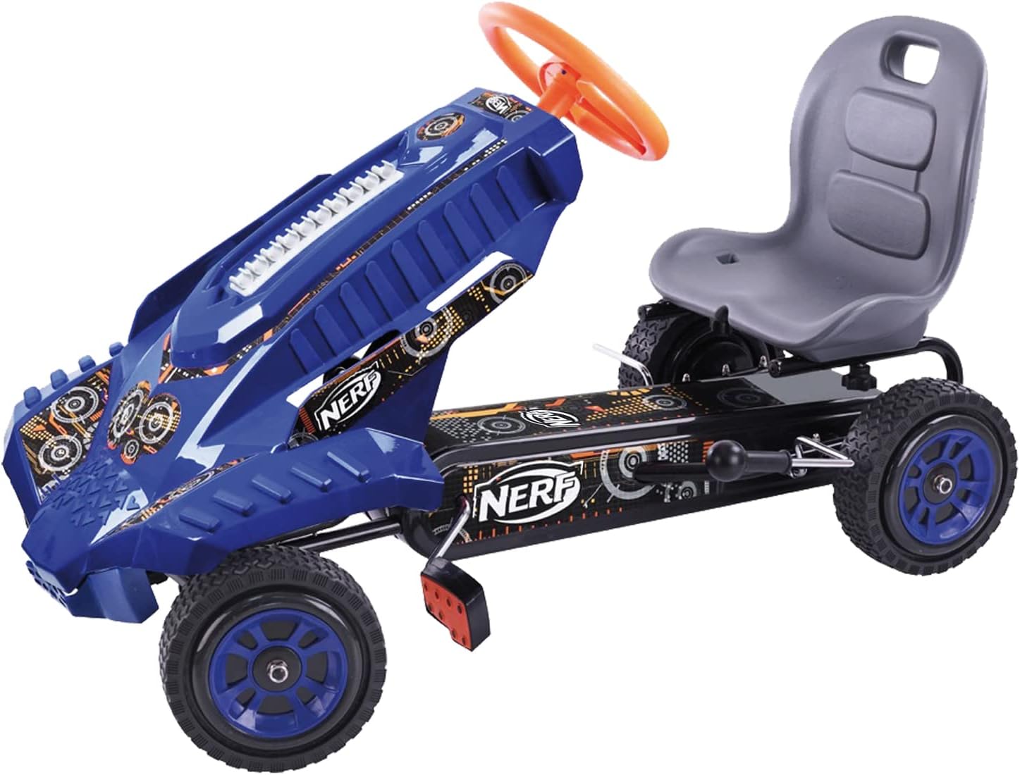 Hauck Pedal Go Kart, NERF Striker for Children 4 Years+ up to 50 kg, Steel Frame, Adjustable