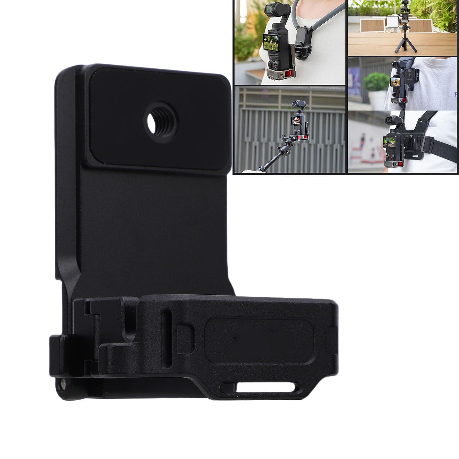 Base magnética de cámara de acción con diseño de aleación de aluminio duradero para POCKET 3 y accesorios, ideal para la estabilidad de filmación (rosa)