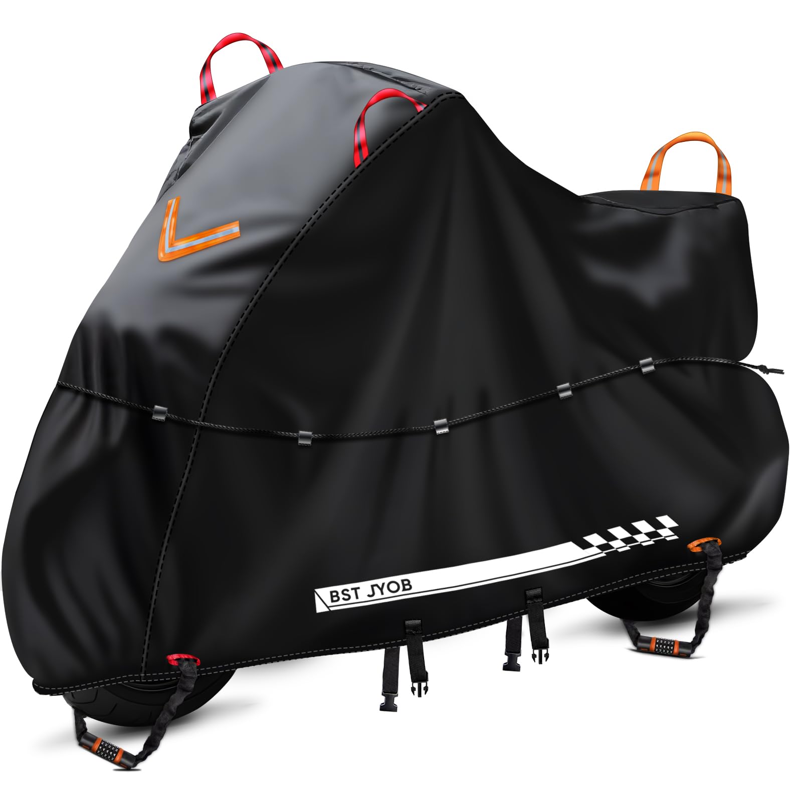 Amazon | Bst Jyob バイクカバー 500D 厚手 防水 【独自の腰紐付き Amazon | Bst Jyob バイクカバー 500D 厚手 防水 【独自の腰紐付き