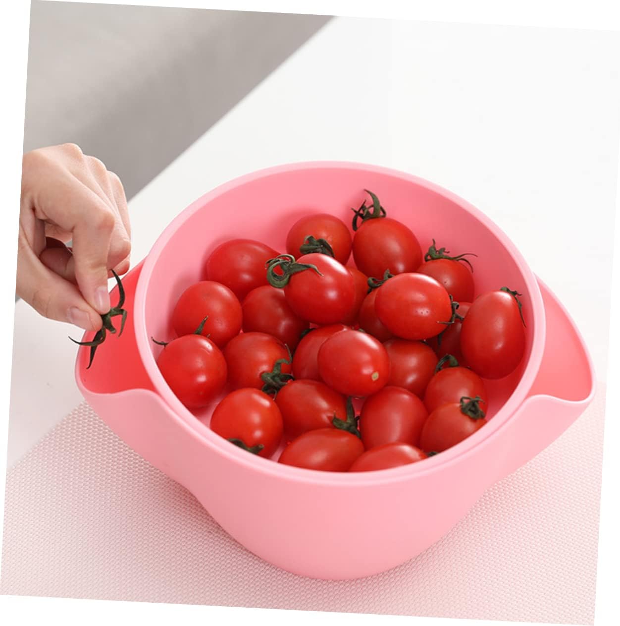 Ciieeo Double Dish Nut Bowl Plastic with Removable Dish