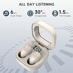 Invisible Sleep Earbuds, Smallest Sleep Headphones for Side Sleepers Low Profile Tiny Micro Discreet Hidden Earbuds for Work, Wireless Mini for Small Ear Canals Light Skin