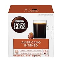 Vista 1 de Nestle Coffee mate Dolce Gusto - Cápsulas Nescafe Americano Intenso, 16 unidades, paquete de 3