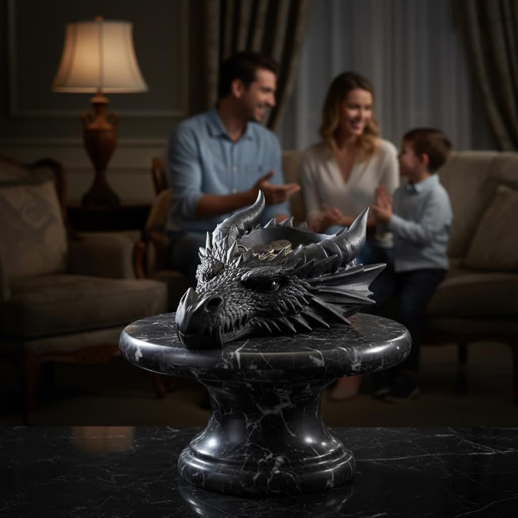 Unique Gothic Style Dragon Head 3D Printed Candle Holder and Jewelry Organizers image 2
