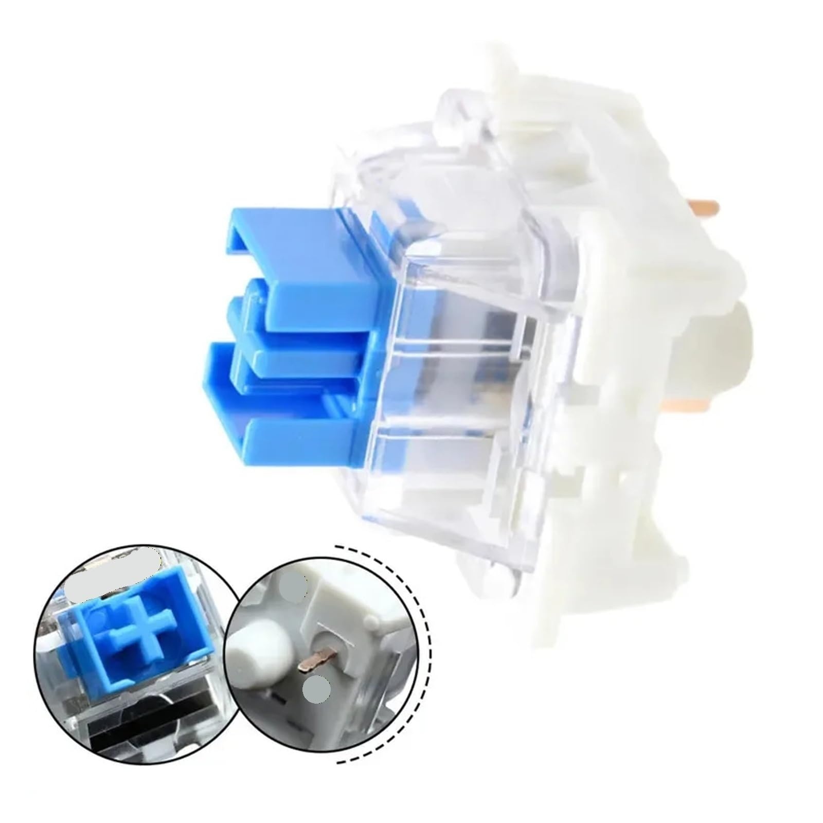Commutateurs De Clavier 50/100 pièces commutateur de Clavier Clicker Remplacement Tactile 3 Broches for claviers mécaniques Touche Clavier(100pcs)