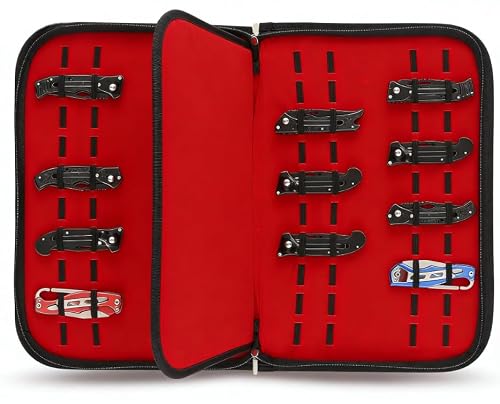 Malette couteau,Malette couteaux professionnel vide,Sac à couteaux,pour 40 couteaux de poche,pour couteaux EDC de plein air,couteaux tactiques,protection des lames,couteau à lame fixe,survie,plein air
