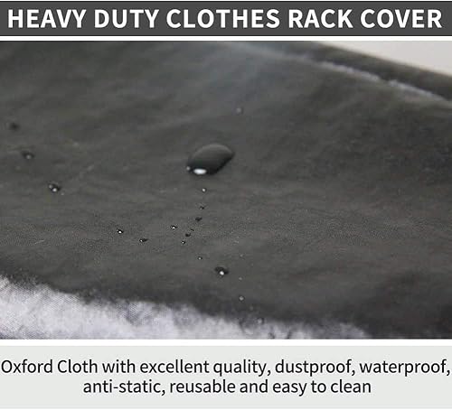 Miniatura 3 de Funda para perchero (estante para ropa no incluida), funda de 59 pulgadas para almacenamiento, protectores de ropa colgantes para armario, funda