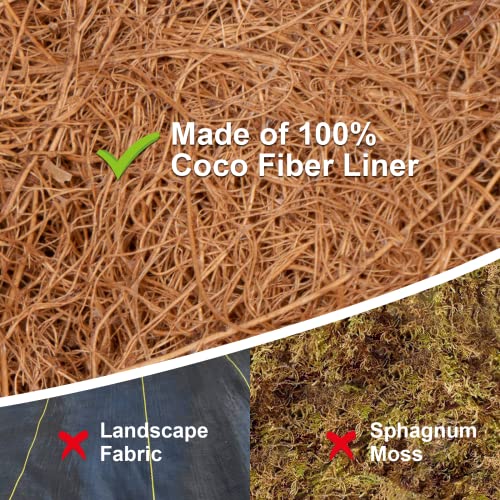 Decorlife 4Pcs Coco Liners For Hanging Baskets, 14-Inch Coconut Fiber Planter Liners, Natural, Thick And Sturdy #TOP1