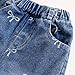 Toddler Vintage Jeans Cute Bow Retro Cropped Denim Pants Kids Girls Elastic Waist Fashion Casual (Blue, 18-24 Months)