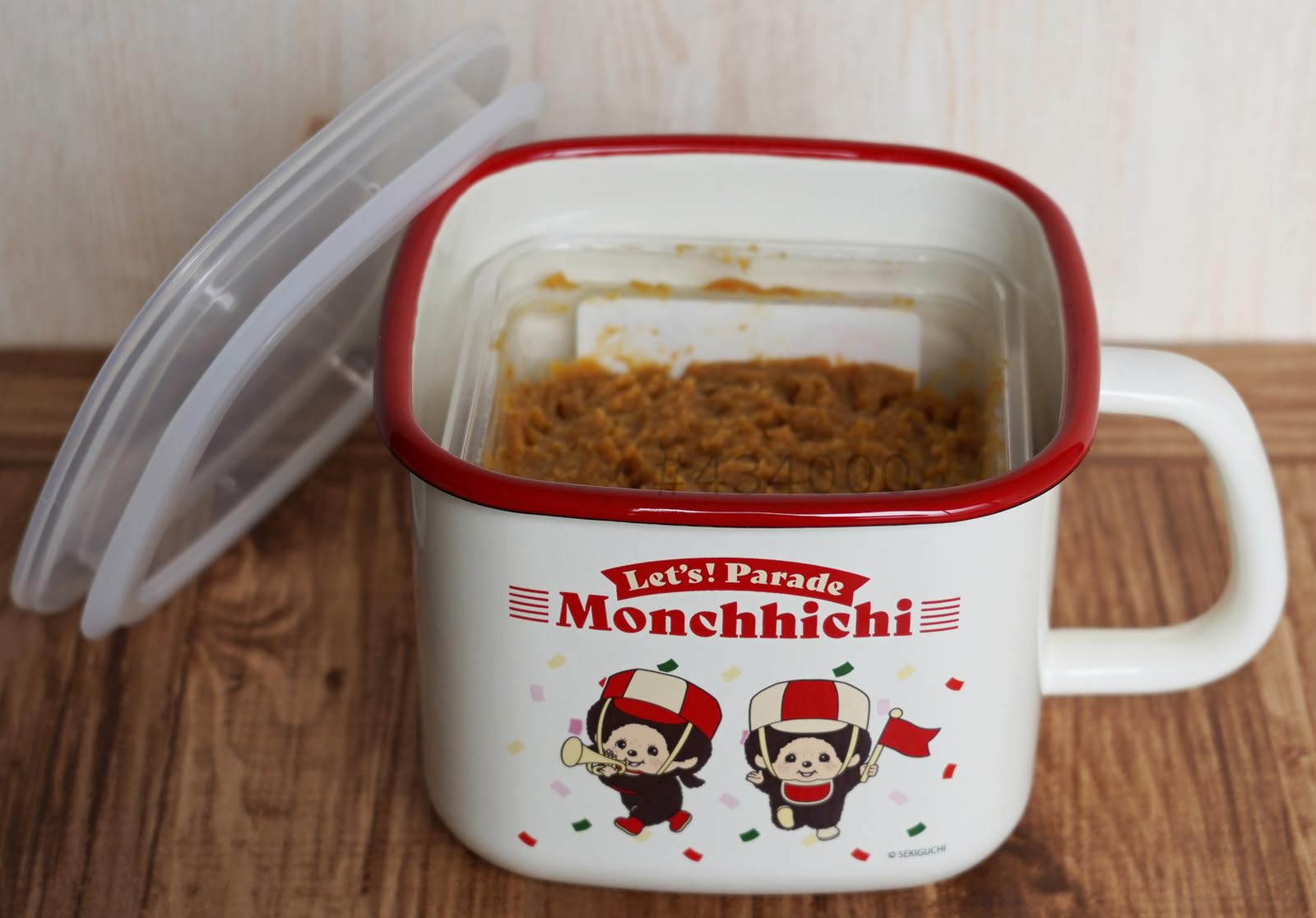 Amazon｜富士ホーロー モンチッチ みそポット 1.5L レッツ! パレード柄