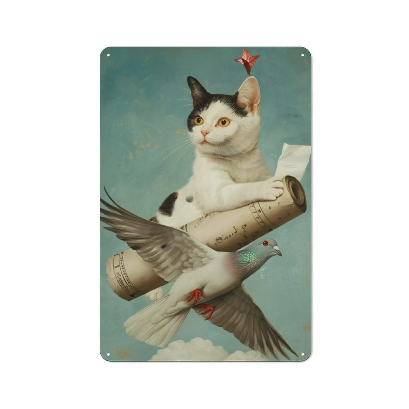 Junmoney Bird Of Peace Tin Sign 30X20cm With For Bar Or Restaurant, Retro Decor, For Garage, Workshop And Man Cave Decoration