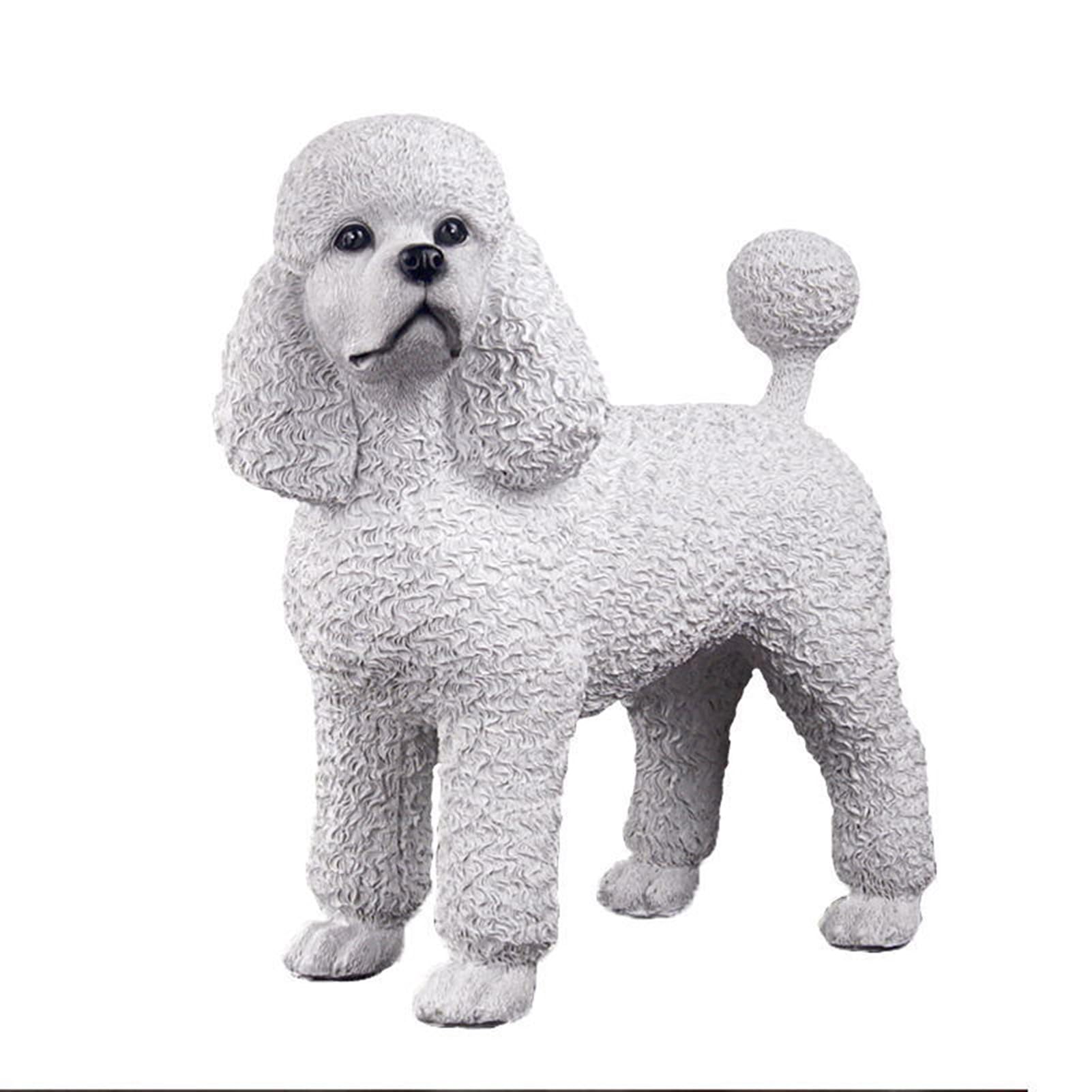 【pois】square poodle onepiece / white POCHY Realistic Poodle Statue 10.6