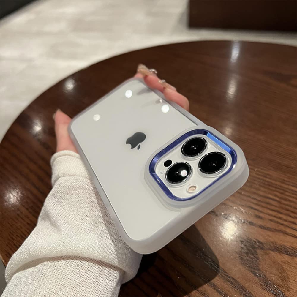 Coque anti-rayures iPhone 14 Pro Max silicone transparent et lentille métal