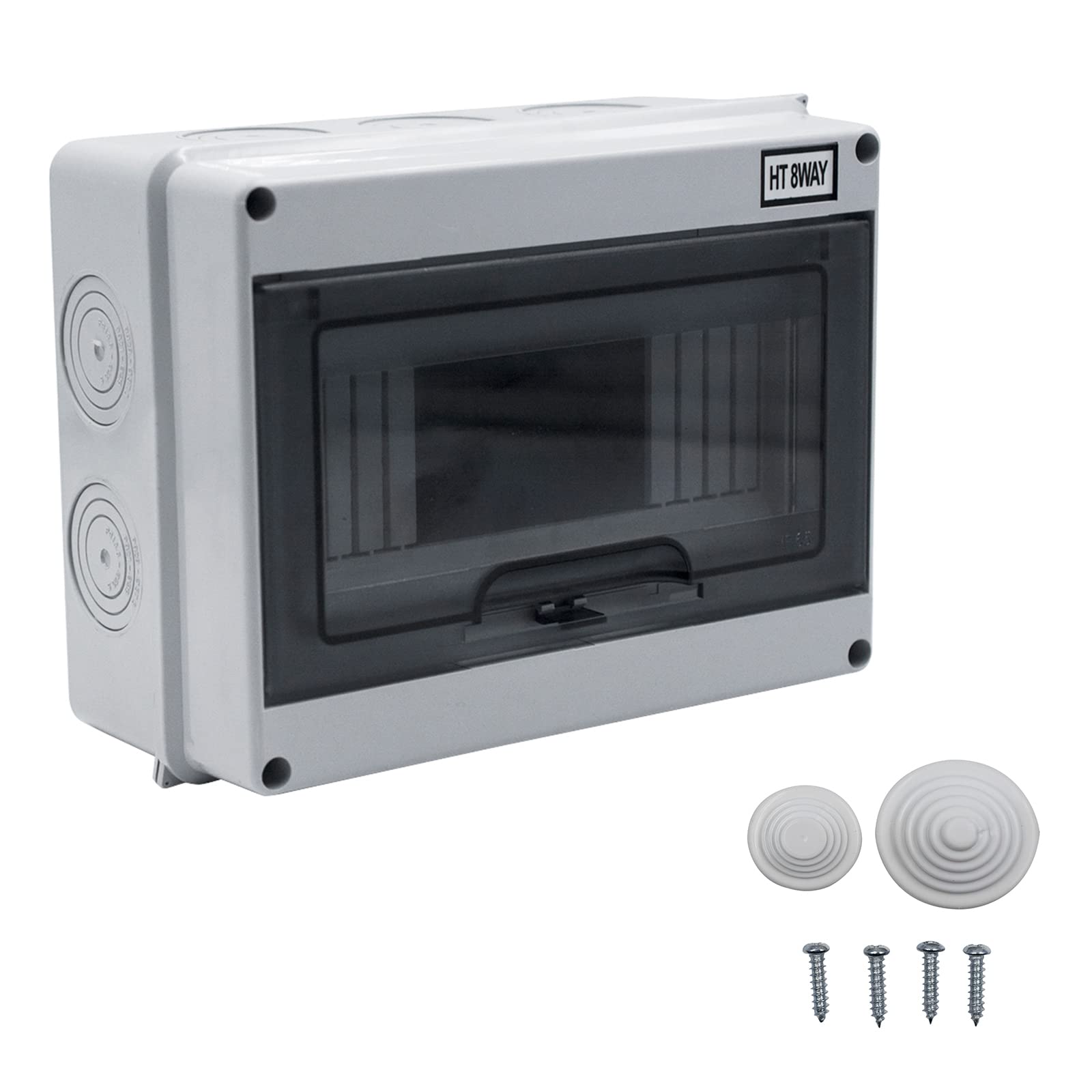 Buy 8 Way Consumer Unit DIN Rail Enclosure Box for RCD Circuit Breaker