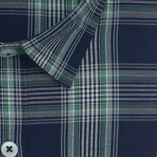 Image of GHPC Cotton Checkered Half Sleeves Regular Fit Formal Shirt for Men