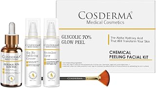 Cosderma Glycolic 70 Glow Peel | Facial Peeling Kit for Skin Renewal | Helps Improve Texture, Tone & Radiance | For Dull, ... Price In India