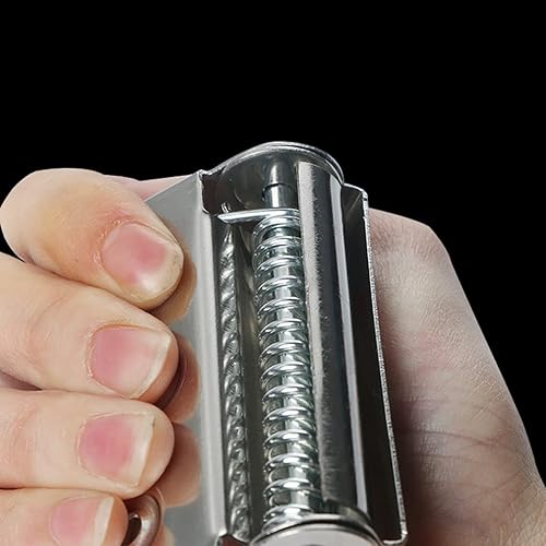 Miniatura 5 de Bisagras de puerta de pantalla de acero inoxidable, 2 piezas, bisagra cargada por resorte, plata