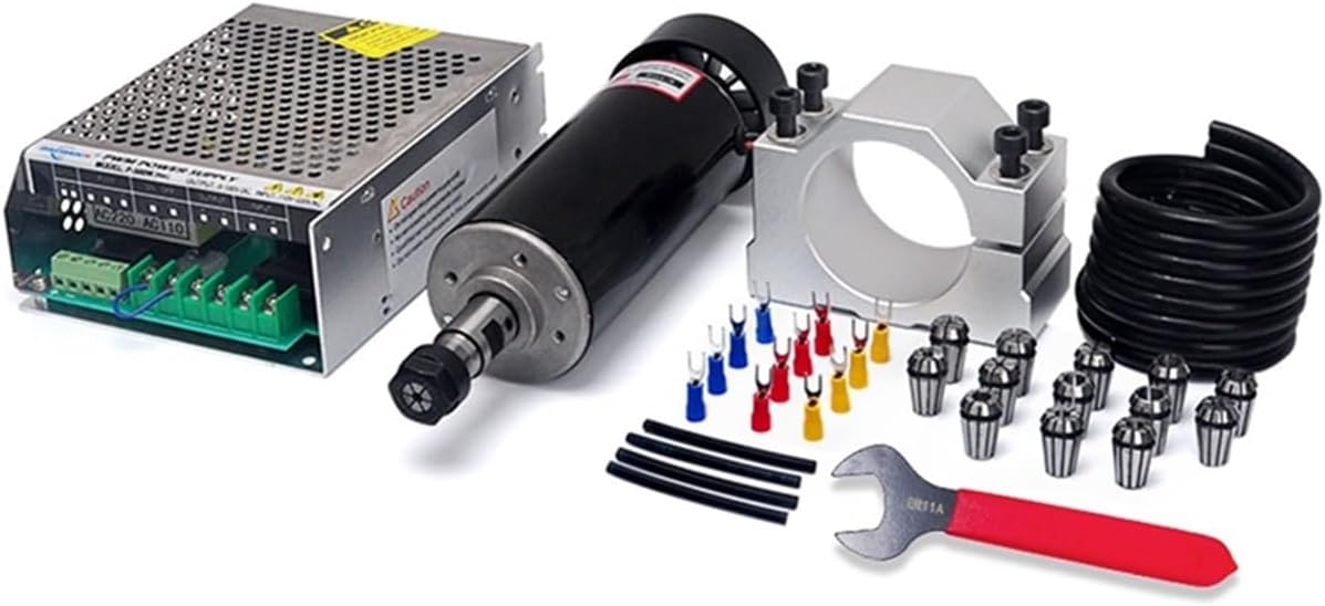 500w ER11 Spindle Motor Kit Air Cooled CNC dc Spindle Motor for CNC Milling Router Machine(Power Supply)