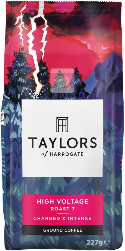 Taylors of Harrogate High Voltage Ground Coffee, 227 g (Pack of 6)