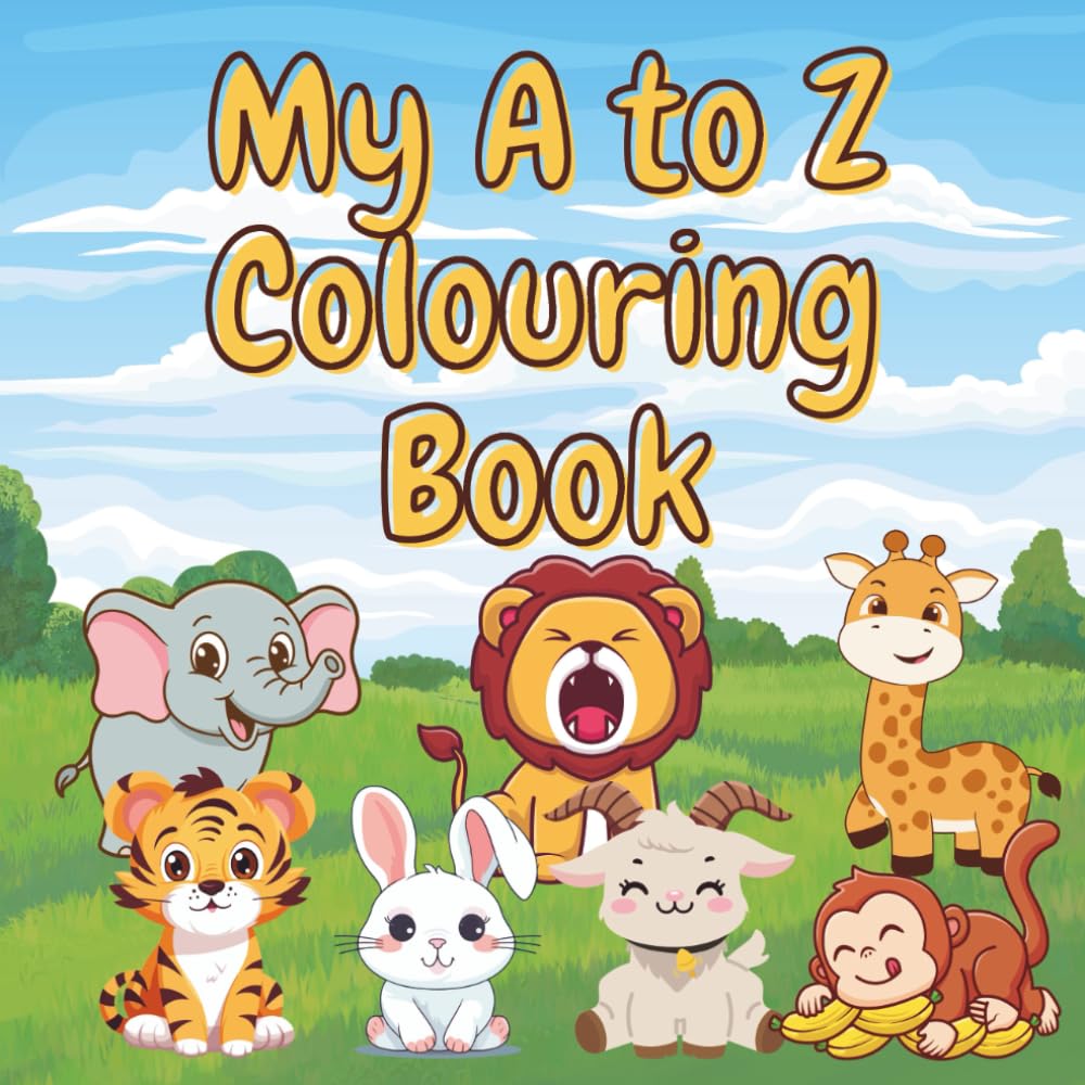 My A to Z Alphabet Colouring Book: Animal Alphabet Colouring with Letter tracing for Ages 4-7