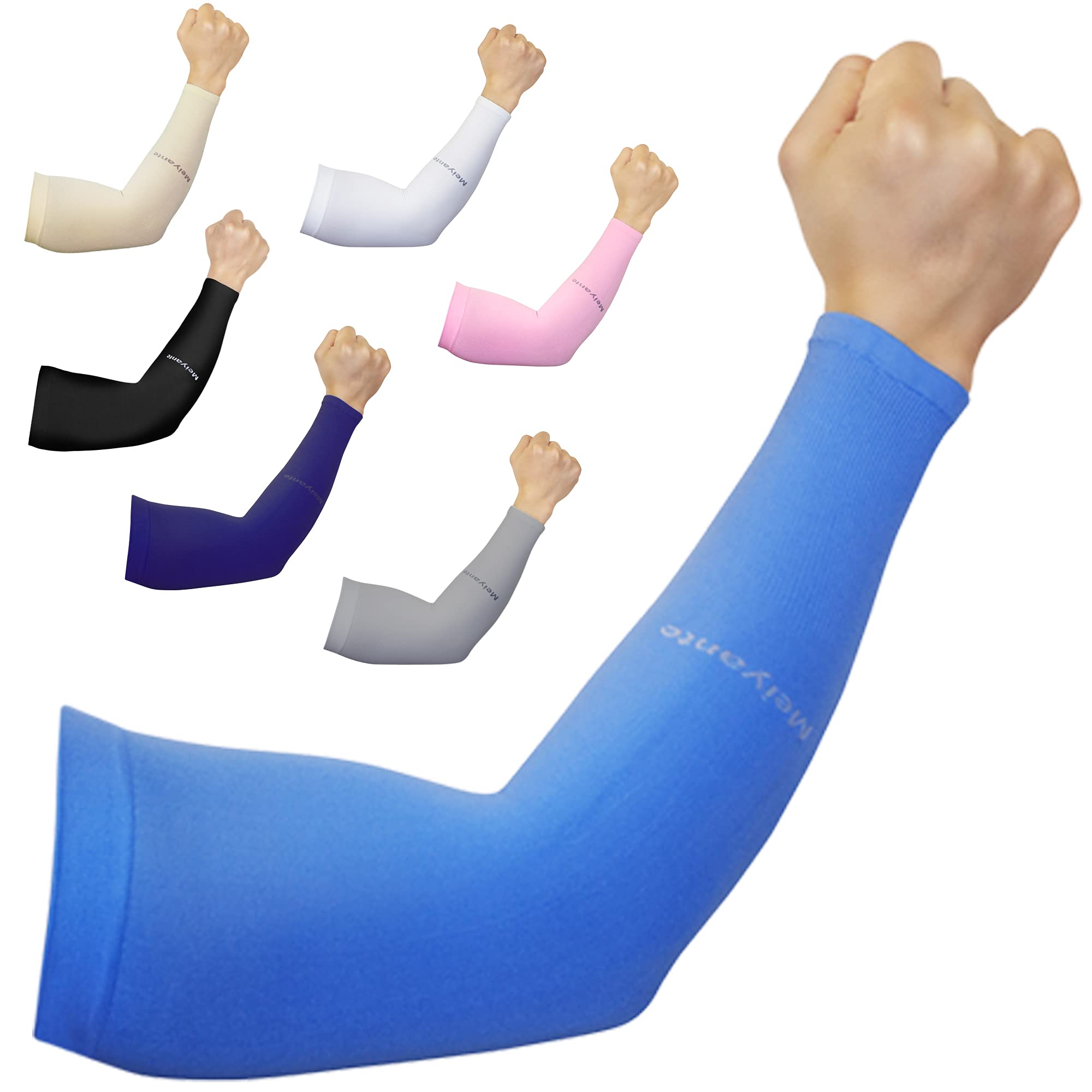 Arm Sleeves for Men Women Work 1 Pair UV Sun Protection UPF Long Sleeves Tattoo Cover Up Sleeves to Cover Arm Sleeves Cooling