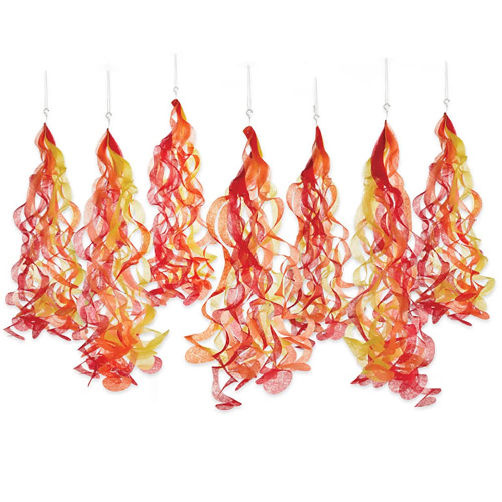 Creative Converting Orange Graduation Danglers - 8-Pack Foil Hanging Decorations