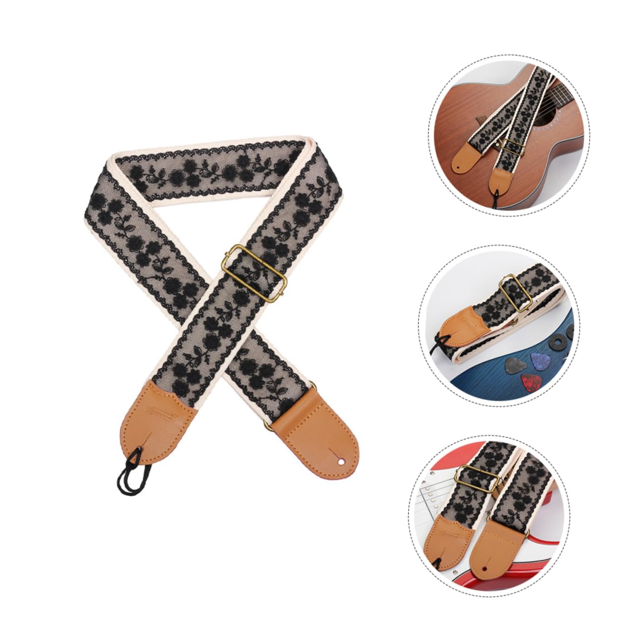 TOYANDONA correa guitarra acústica correa guitarra eléctrica guitarras accesorios para guitarra acustica correa de guitarra electrica ajustable correa de guitarra de repuesto nylon