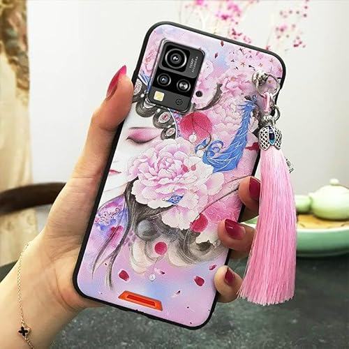 Phone Case Compatible with Blackview BV4800/BV4800SE/BV4800Pro, Waterproof Bell TPU Anti-knock Shockproof Tassel Soft case Back 