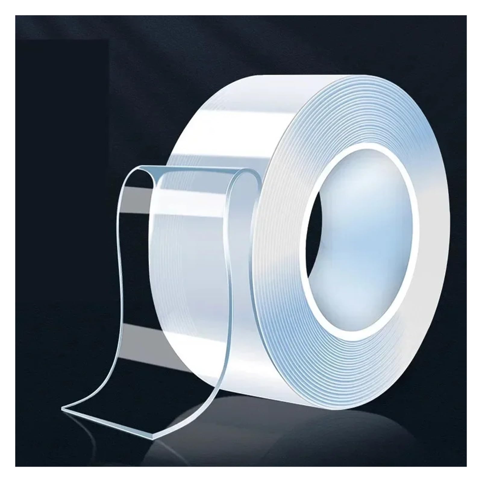 Nastro adesivo biadesivo trasparente, Nastro biadesivo resistente da 1/3/5 m, strisce adesive trasparenti, resistenti, multiuso, riutilizzabili, for cancelleria(1 M)