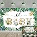 Jungle Animals Oh Baby Backdrop for Photography 7x5FT Baby Shower Decoration Jungle Green Leaves Gender Neutral Party Background Baby Shower Newborn Decor Banner Photo Props (2.1mx1.5m)
