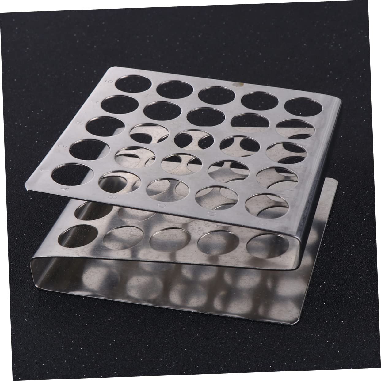SOLUSTRE 5pezzi Portaprovette Inossidabile Z-shape Con Rastrelliera Per Laboratori Scolastici e Attrezzature Di Scuola Supporto Test Tubes Leggero e Pratico Per Uso Didattico e