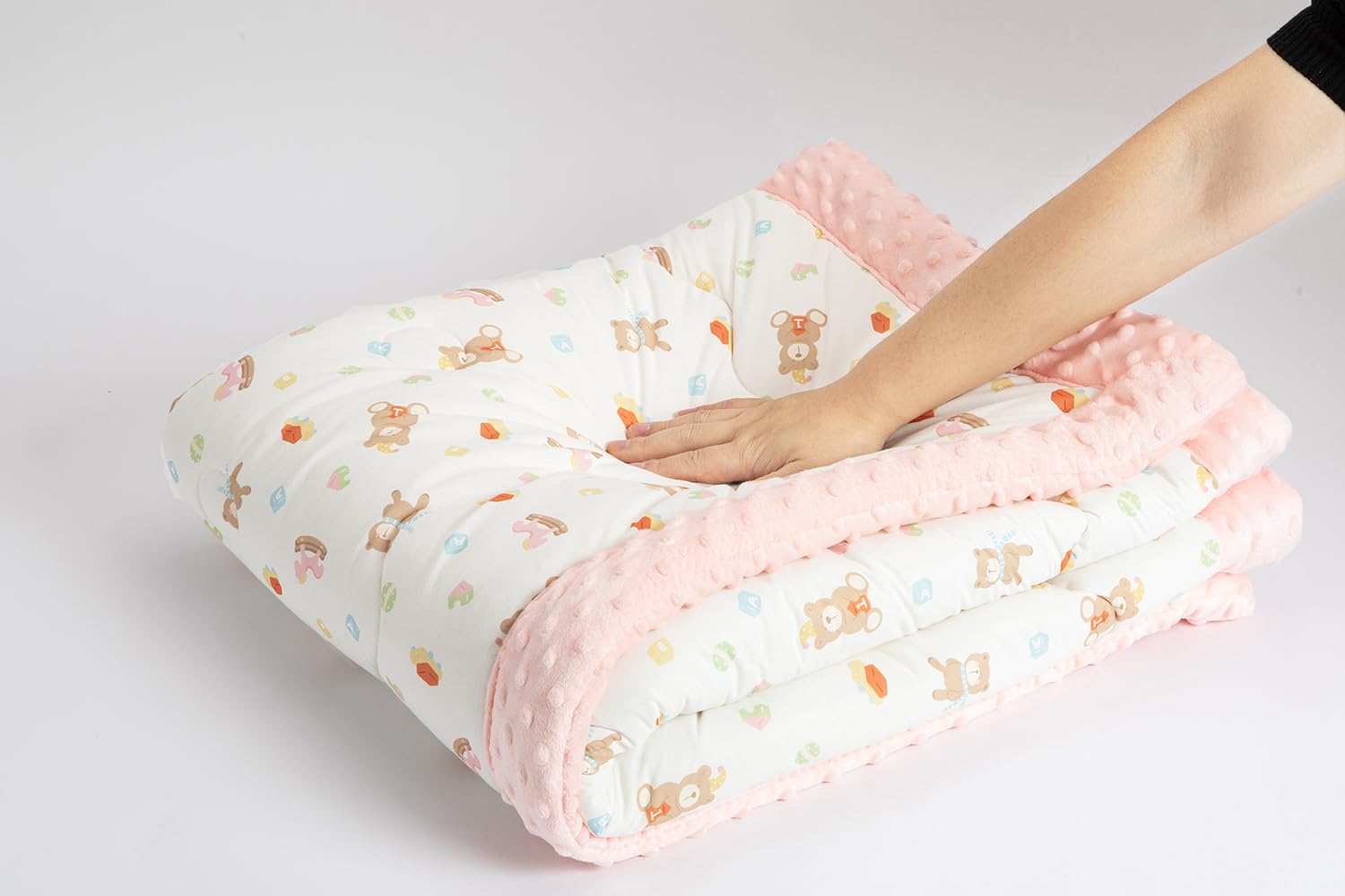 Cuite - Edredón suave de calabaza para cuna, 47 x 59 pulgadas, manta ligera para cuna con diseño de puntos de visón, manta cálida y gruesa para cuna para niños pequeños