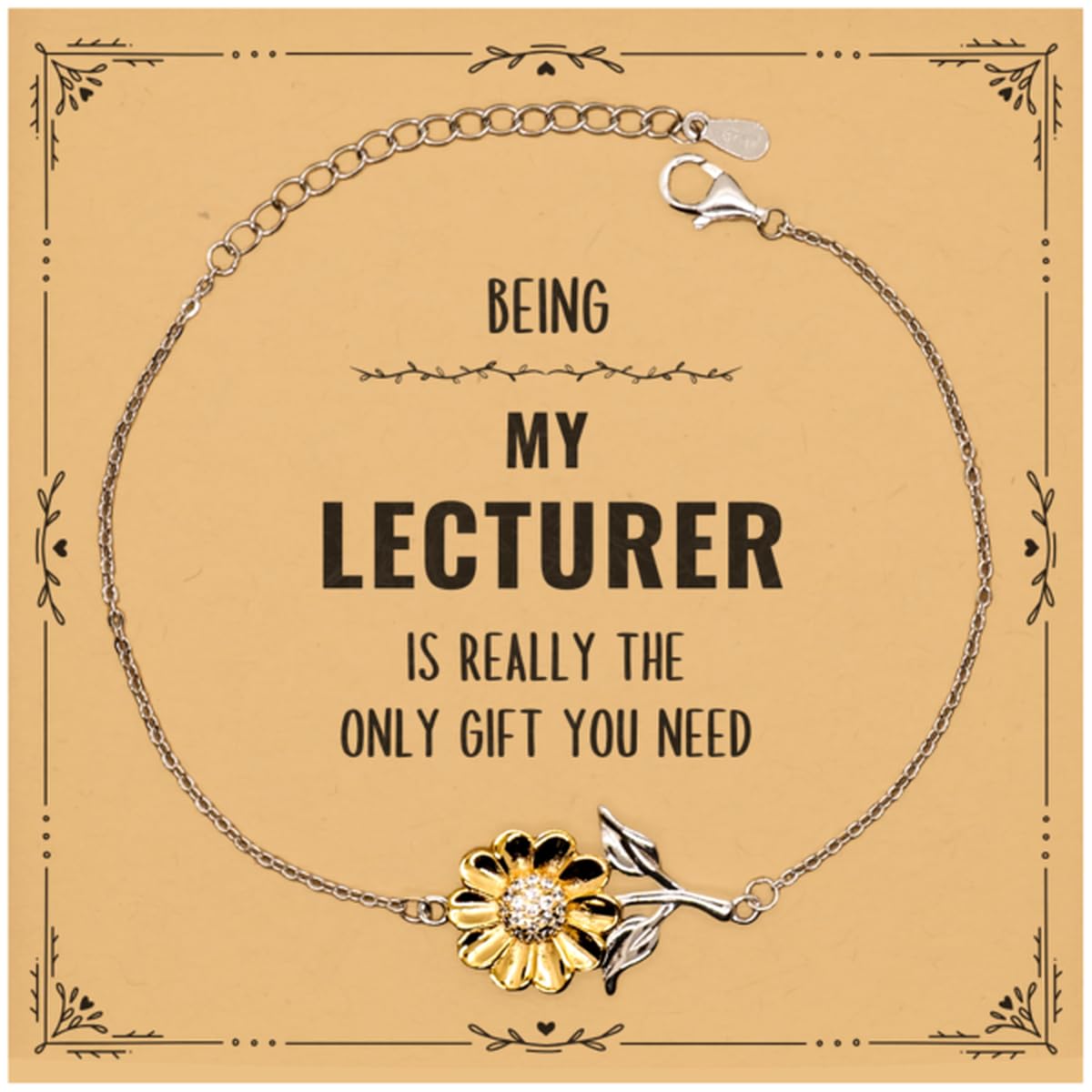 Lecturer Christmas Gifts Coworker, To My Lecturer Silver Dog Tag Message Card Gifts, Birthday Gifts For Lecturer Being My Lecturer is really the only gift you need