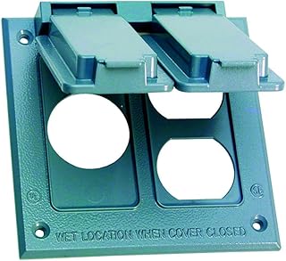 Sigma Electric Square Metal 2 gang Combo Box Cover For Wet Locations