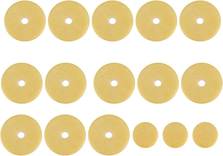 Flute Pad Set, 16 Pcs Flute Pads Set Replacement Accessories for Flutes Yellow