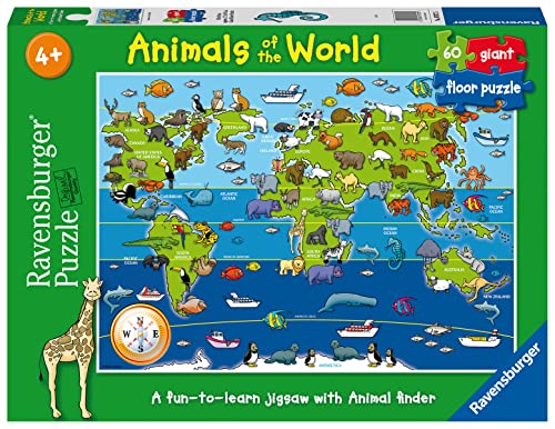 Ravensburger Animals Of The World 60 Piece Jigsaw Puzzle Kids Age 4 Years And Up