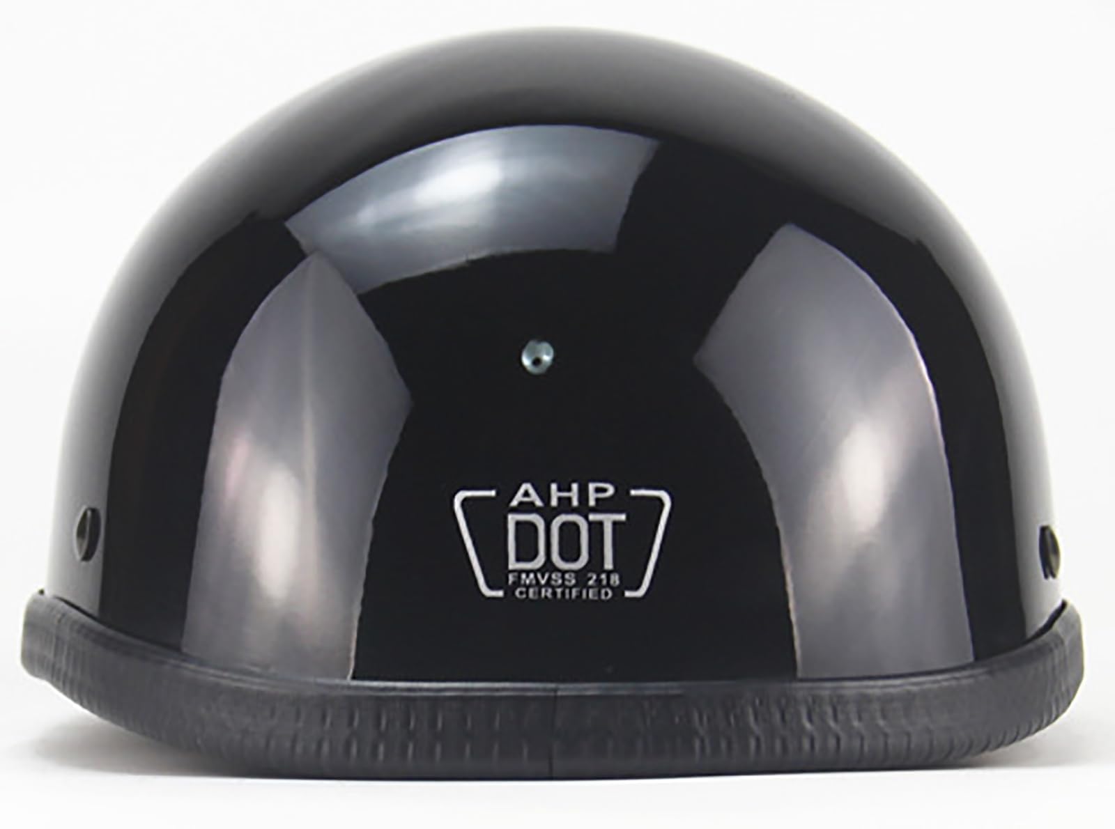 Mezzo Casco Jet Moto retrò Casco Stile Tedesco Scodella Portatile, ECE Omologato Mezzo Elmetto da Moto retrò per Uomo Donna Biker Cruiser Scooter Touring,Glossy Black,L