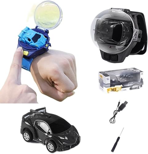 Nuevo reloj de juguete de control remoto 2022, mini juguete de reloj con coche de control remoto de dibujos animados, reloj de carreras, auto de
