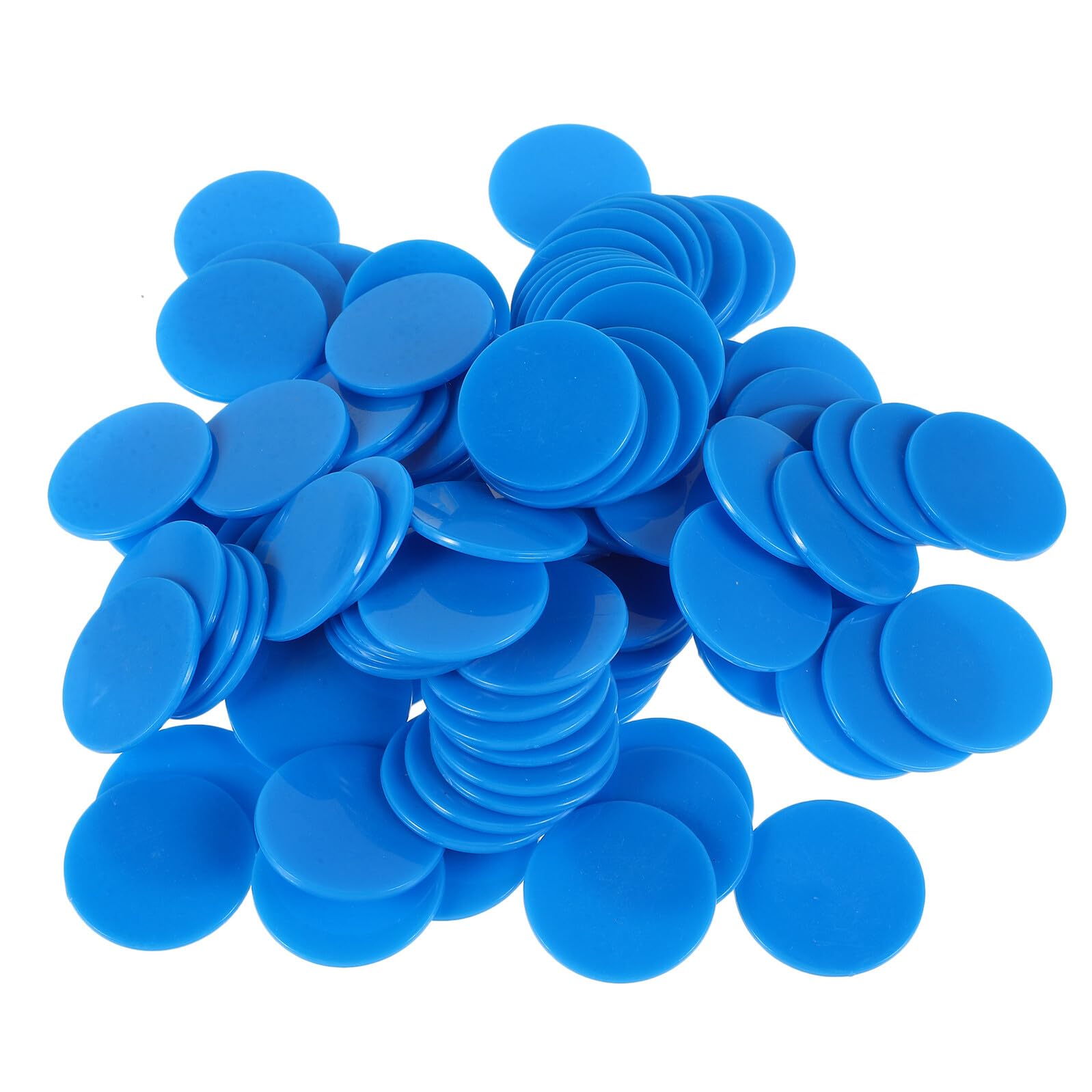 Fichas redondas color azul ligeras accesorios lavables para bingo y póker 100 piezas 8