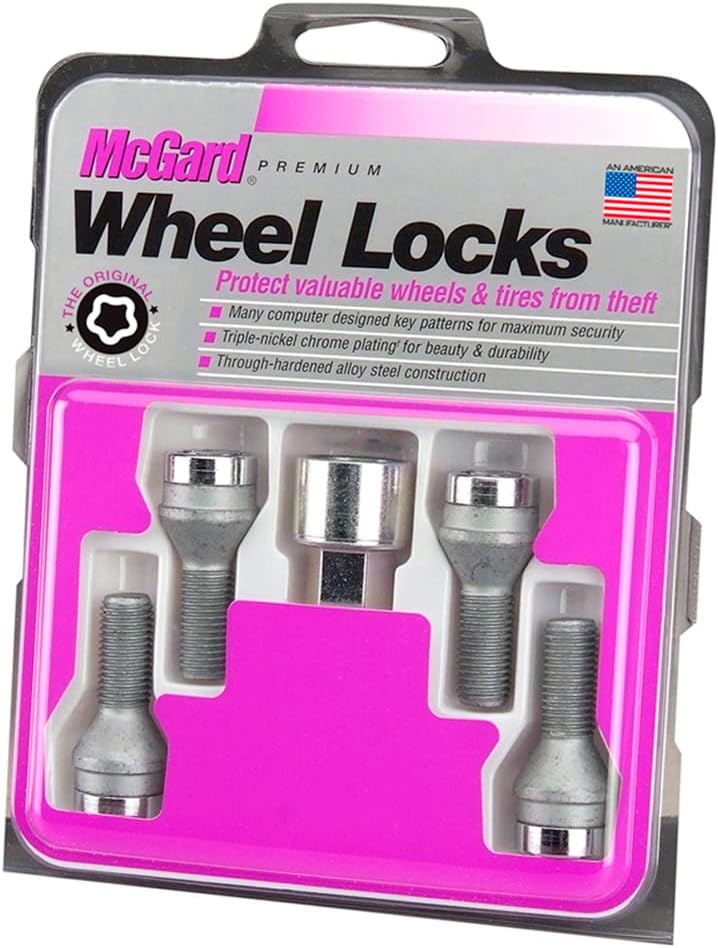 27181SU Wheel Lock Bolts SU M14 x 1,5, cone seat, shaft length 29,0 mm, Overall length 52,3 mm, Hex size 17mm, Key diameter 25,8 mm