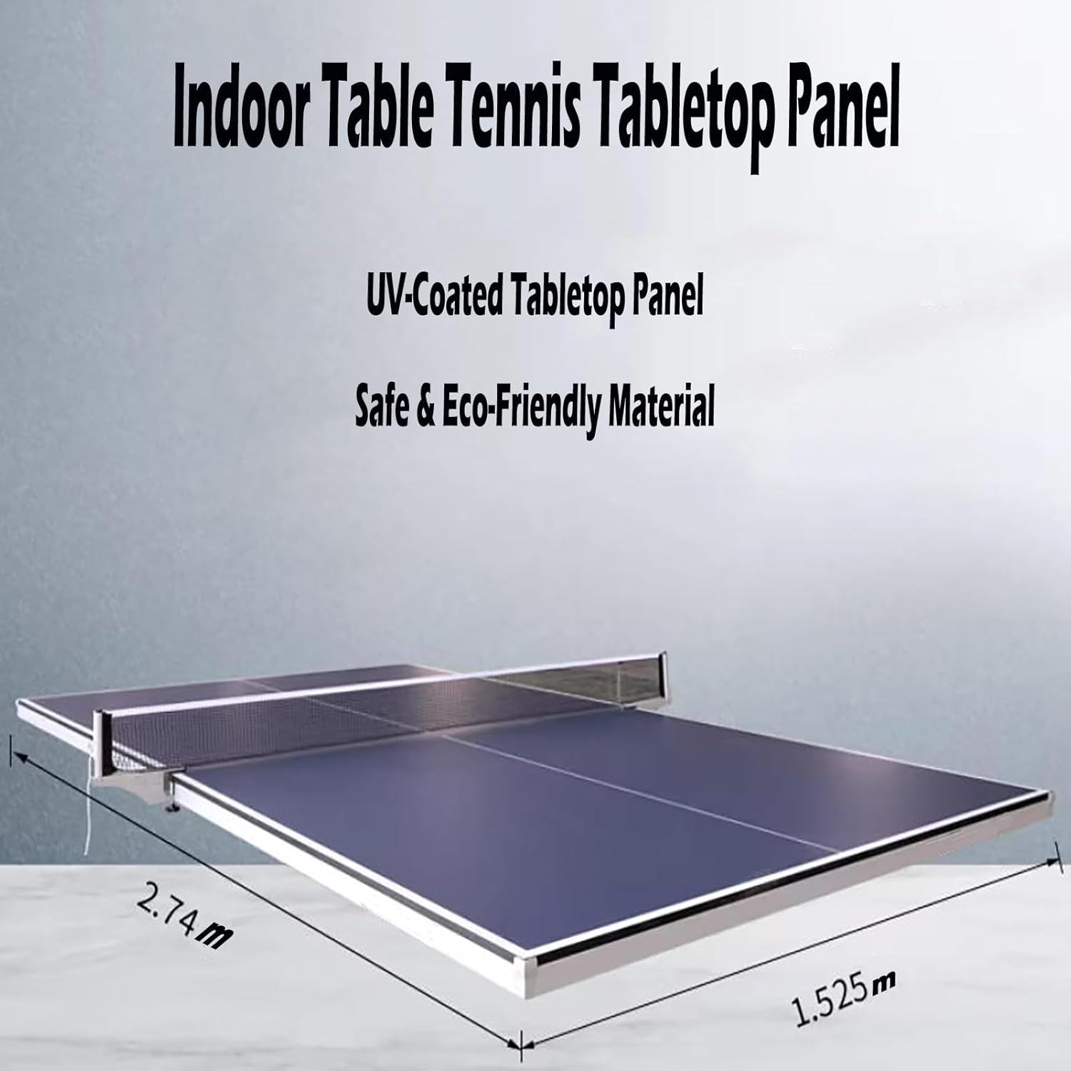 Indoor Outdoor Ping Pong Table, Tournament Size Table Tennis Table with Net Set, All Weather Foldable Table with Wheels for Home, School & Recreation