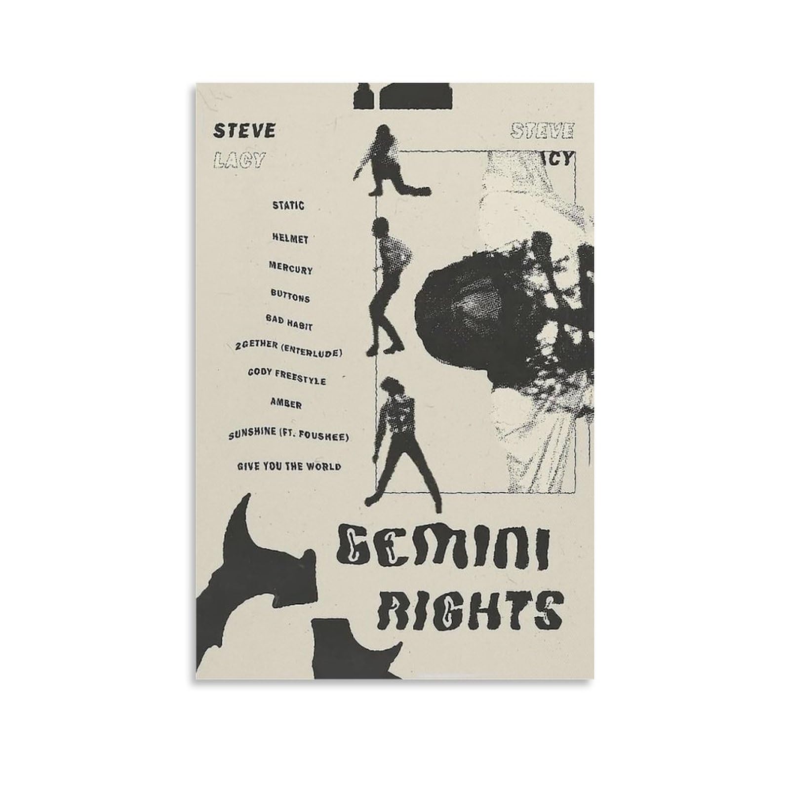 BLULOO Singer Steve Lacy Music Poster HD Canvas Prints Wall Art Room Aesthetics Decor 12x18inch(30x45cm)