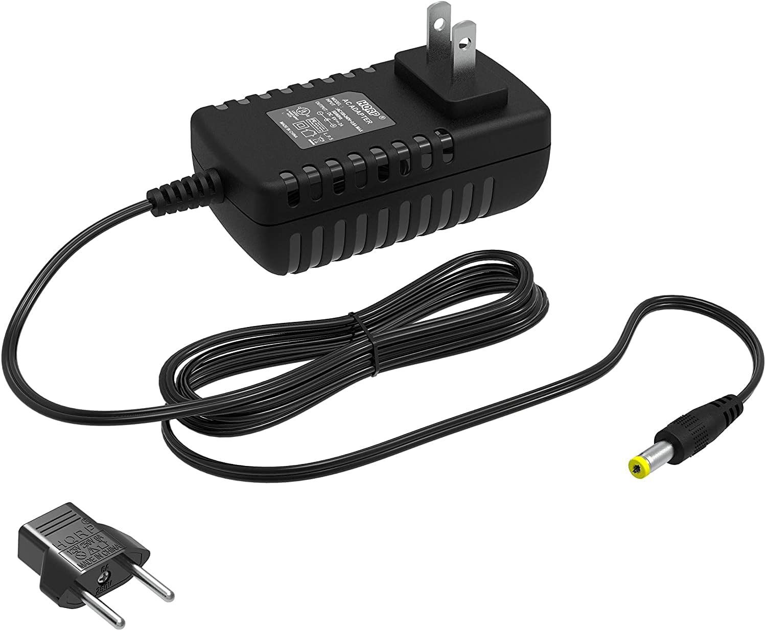 HQRP 6V AC Adapter Compatible with Akai MPK2 MPK25 MPK49 MPK61 MPK88 MPK249 MAX49 Keyboard Power Supply Cord Adaptor [UL Listed] + Euro Plug Adapter