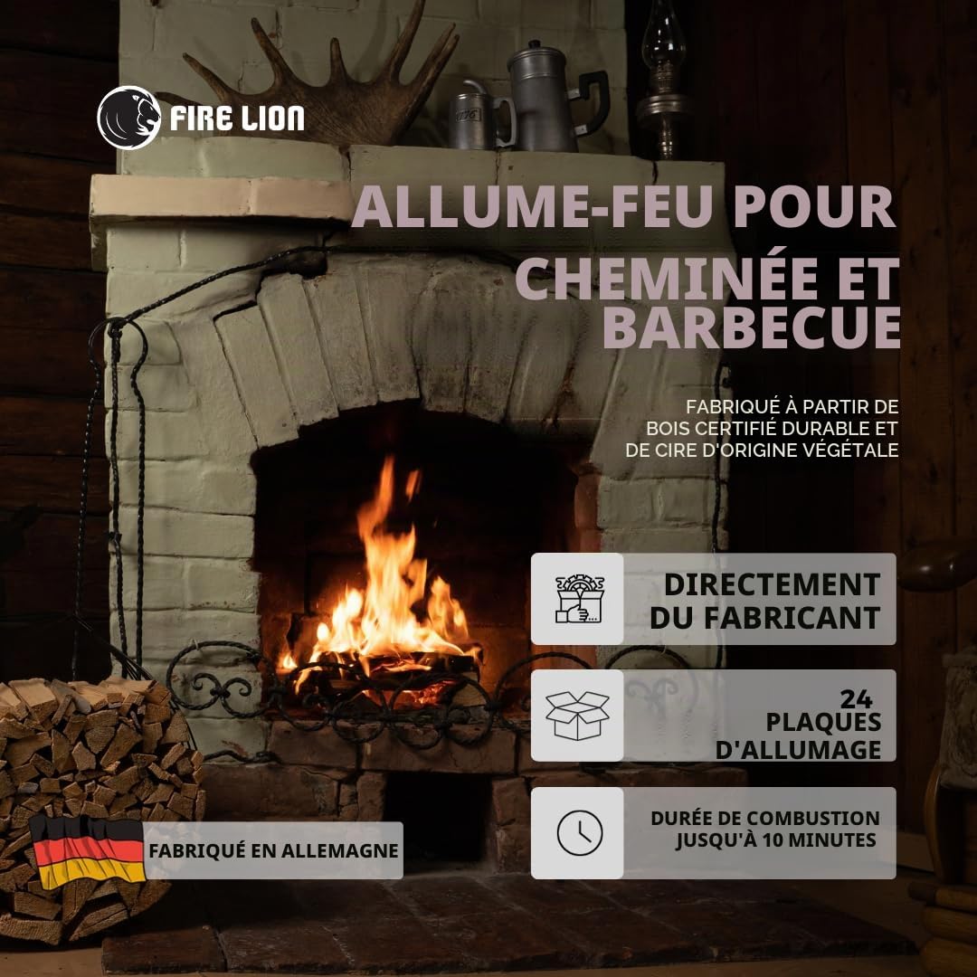 Pack de 1152 Cubes Allume-Feux pour Barbecue, Cheminée, Four, Pizza