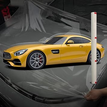 Sunice Clear TPH Paint Protection Film Self Healing PPF Stretchable Car Bra Wrapping Film Glossy Clear7.5mil, 60"x40"