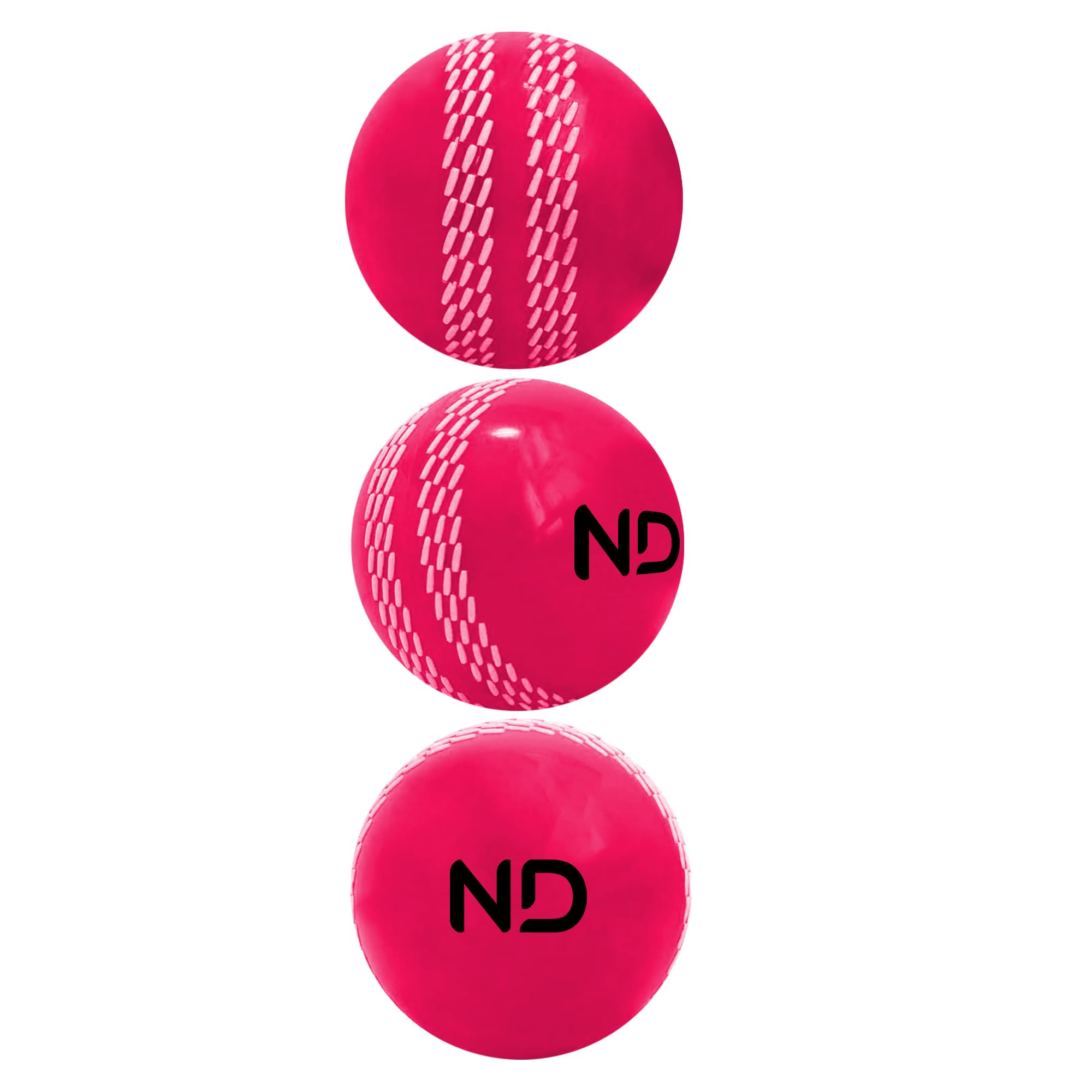 ND Sports Cricket Wind – Soft & Durable Training for Indoor & Outdoor Practice – Pack of 1, 3 & 6 (3, Pink)