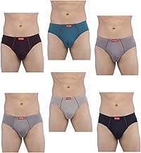 VIP Frenchie Men's Cotton Brief (AD) (Pack of 6, 110cm) Assorted