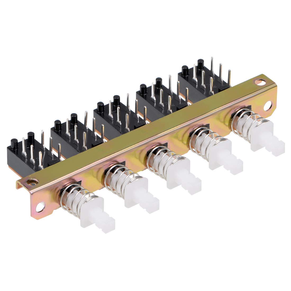 Piano DPDT Type 6 Pin 5 Row Push Button Switch Lock
