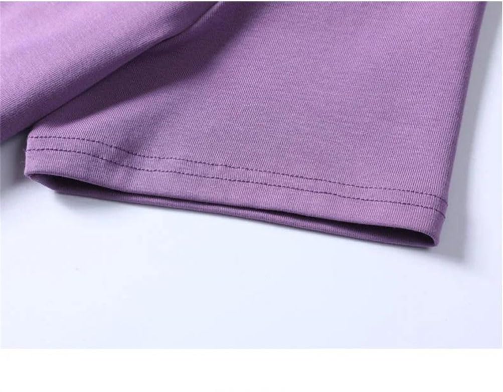 Camiseta de verano de manga corta para mujer, color liso, ajuste holgado, básica, simple, suave, tela para uso diario