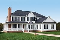 Vista 2 de Persianas de vinilo Homeside con panel elevado (1 par), 14-1/2 pulgadas x 59 pulgadas, color azul índigo 610