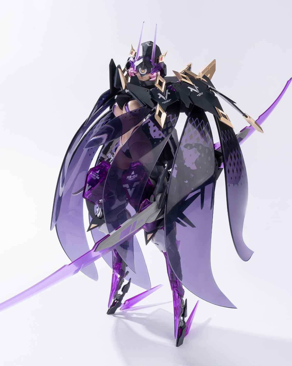 Pipigirl 1:10 Mech Action Figures, Starflower Black IRIS, Mecha Musume, Height 7.87 inch Collectible Mecha Action Figures Kits